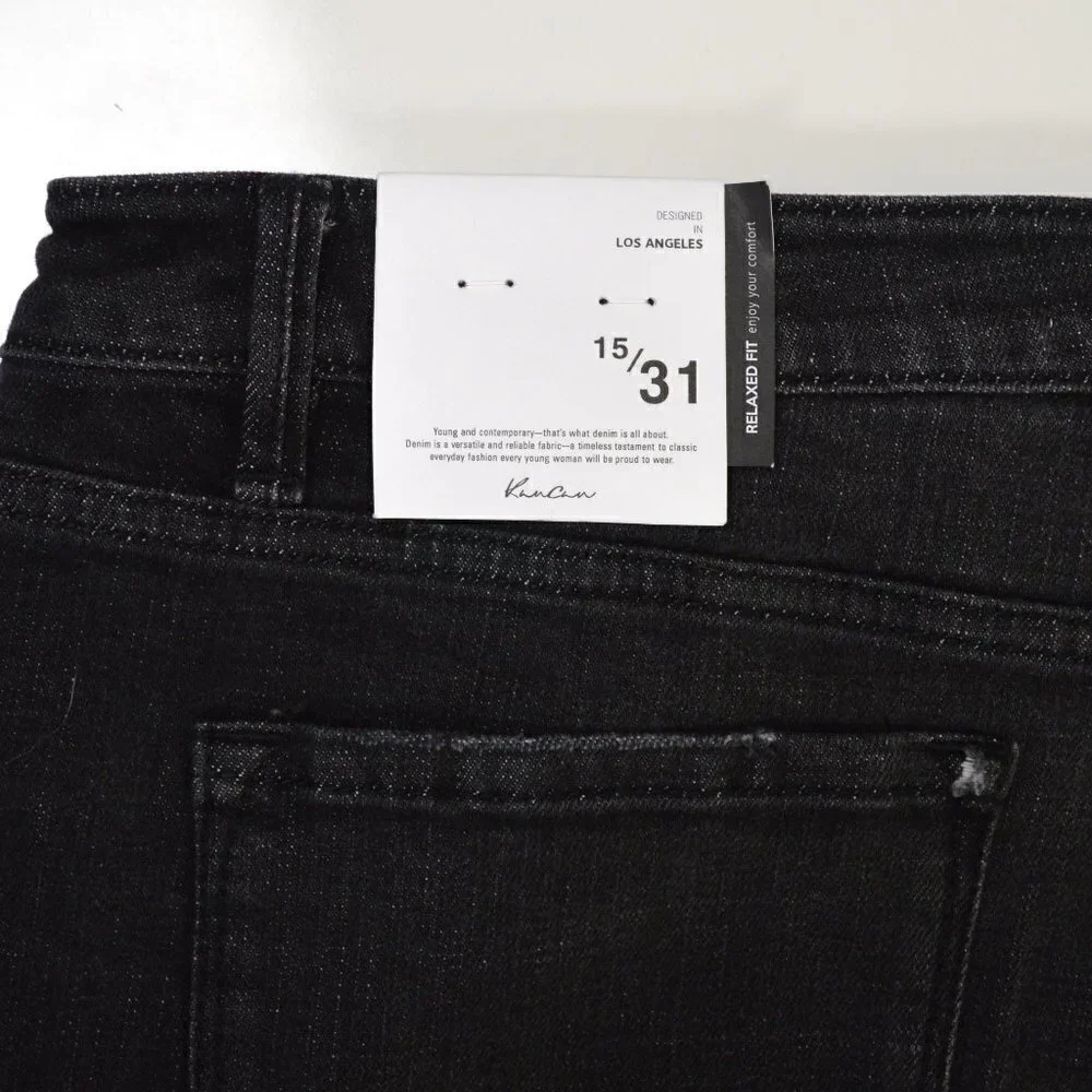 Kancan Milana High Rise Mom Jeans Black NEW 15/31 - Picture 7 of 7